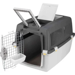 TRIXIE Transportbox Gulliver, hellgrau/dunkelgrau | 52 x 51 x 72 cm