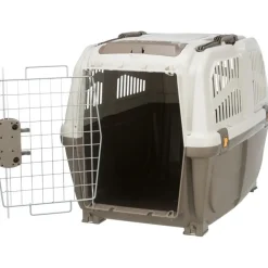 TRIXIE Transportbox Skudo 4, taupe/sand | S–M: 48 x 51 x 68 cm