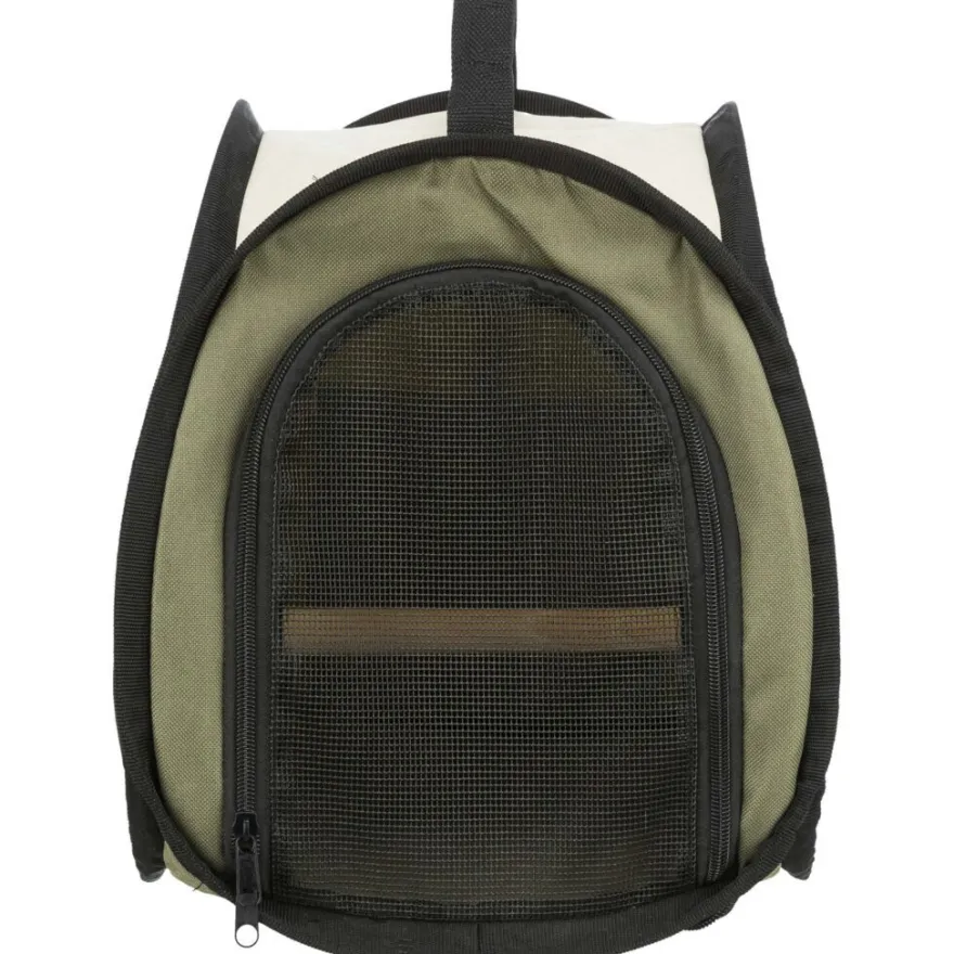 TRIXIE Transporttasche, beige/olivgrün | 27 × 32 × 27 cm