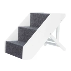 TRIXIE Treppe, höhenverstellbar, MDF, weiß | 40 x 47 x 67 cm