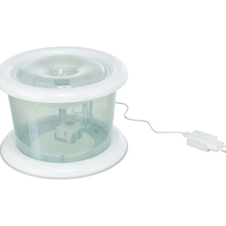TRIXIE Trinkbrunnen Bubble Stream, salbei/weiß | 3 l/ø 25 × 16 cm
