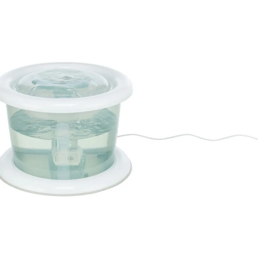 TRIXIE Trinkbrunnen Bubble Stream, salbei/weiß | 3 l/ø 25 × 16 cm