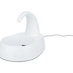TRIXIE Trinkbrunnen Curved Stream, weiß | 2,5 l/25 × 24,5 × 35 cm