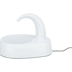 TRIXIE Trinkbrunnen Curved Stream, weiß | 2,5 l/25 × 24,5 × 35 cm
