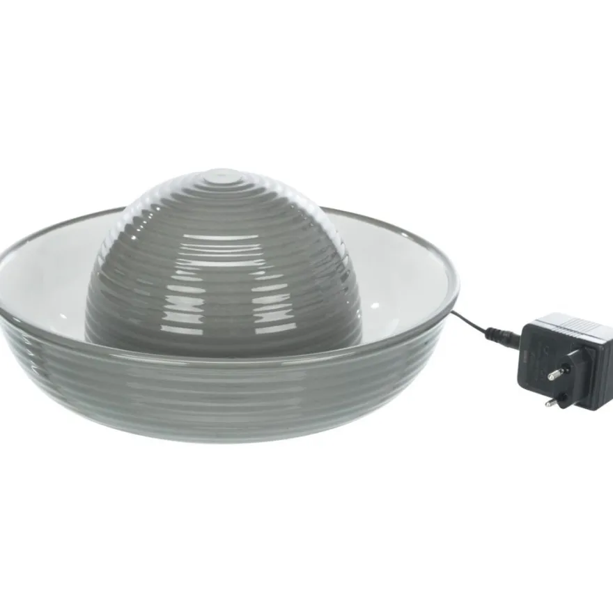 TRIXIE Trinkbrunnen Vital Flow, grau/weiß | 1,5 l/ø 28 × 12 cm