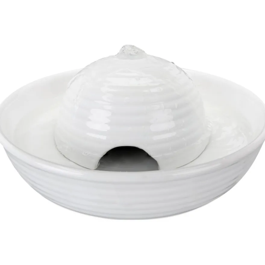TRIXIE Trinkbrunnen Vital Flow, weiß | 0,8 l/ø 24 × 10 cm