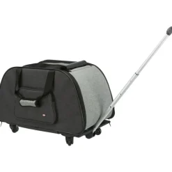 TRIXIE Trolley, abnehmbares Fahrgestell, schwarz/grau | 34 x 43 x 67 cm