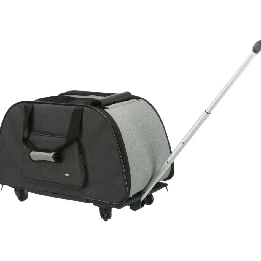 TRIXIE Trolley, abnehmbares Fahrgestell, schwarz/grau | 34 x 43 x 67 cm