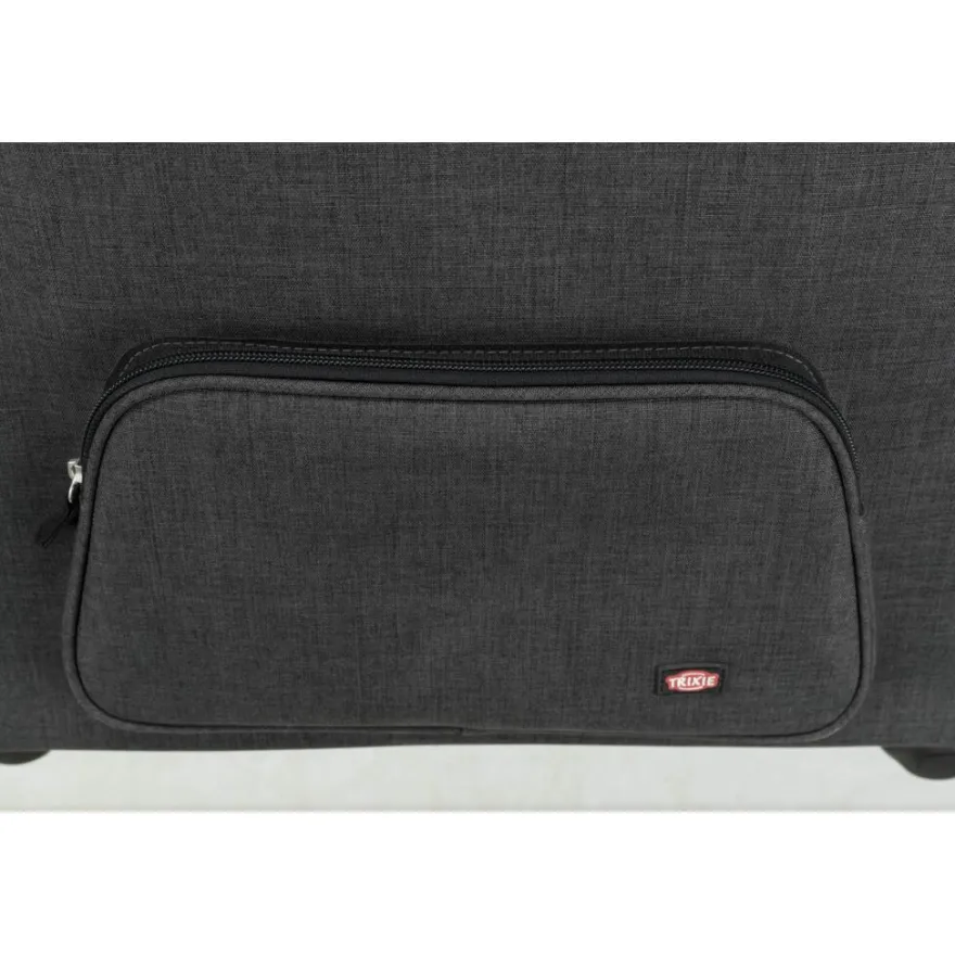TRIXIE Trolley, abnehmbares Fahrgestell, schwarz/grau | 34 x 43 x 67 cm