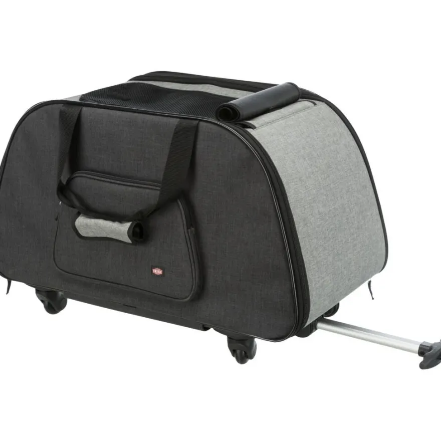 TRIXIE Trolley, abnehmbares Fahrgestell, schwarz/grau | 34 x 43 x 67 cm