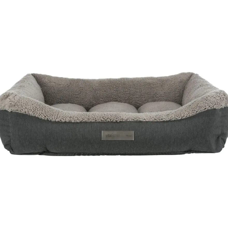 TRIXIE Vital Bett Bendson, eckig, dunkelgrau/hellgrau | 90 x 60 cm
