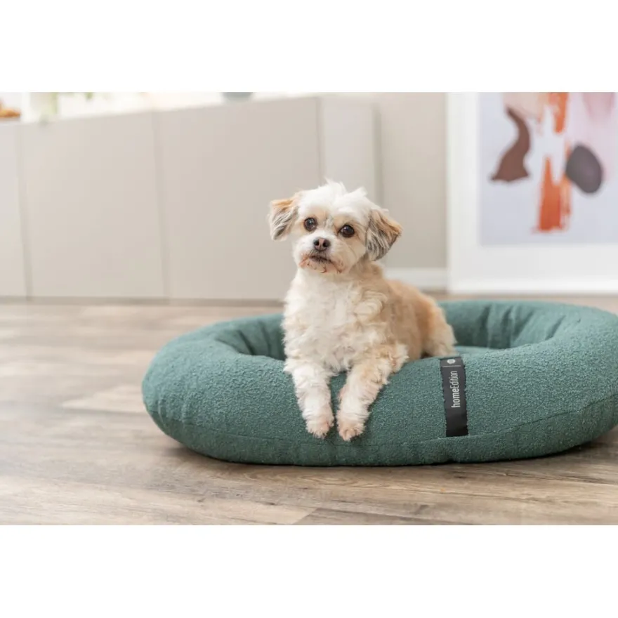 TRIXIE Vital Bett CityStyle, oval, dunkelgrün | 75 x 60 cm