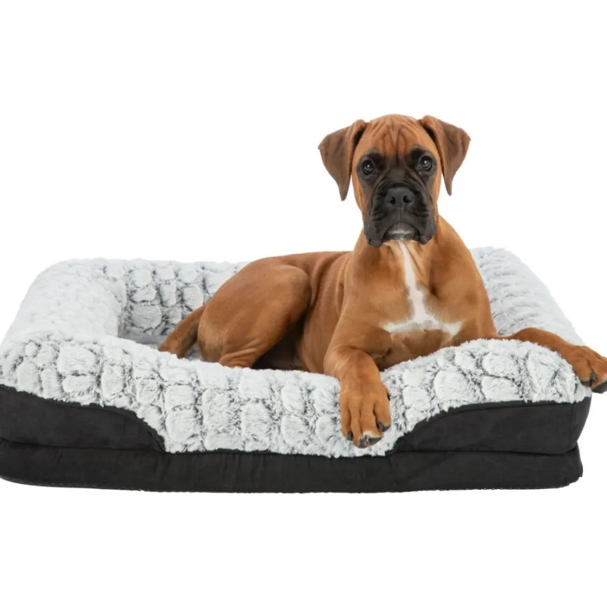 TRIXIE Vital Bett Lino, eckig, schwarz/grau | 70 x 55 cm