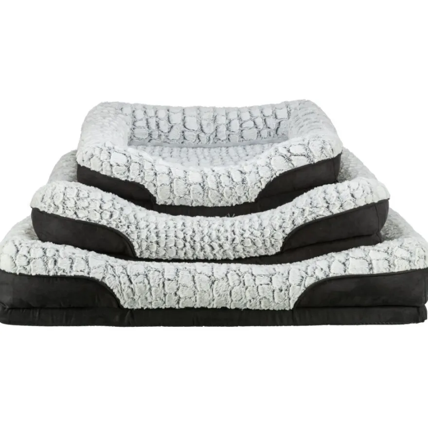 TRIXIE Vital Bett Lino, eckig, schwarz/grau | 70 x 55 cm