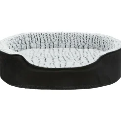 TRIXIE Vital Bett Lino, oval, schwarz/grau | 60 x 45 cm