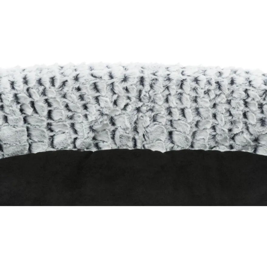 TRIXIE Vital Bett Lino, oval, schwarz/grau | 60 x 45 cm