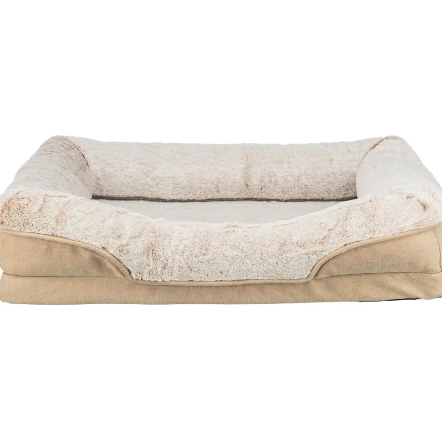 TRIXIE Vital Bett Lino Soft, eckig, beige | 70 x 55 cm