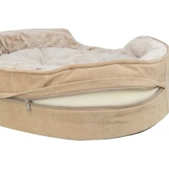 TRIXIE Vital Bett Lino Soft, oval, beige/creme | 60 x 45 cm