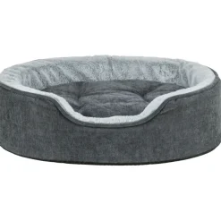 TRIXIE Vital Bett Lino Soft, oval, grau/hellgrau | 60 x 45 cm