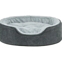 TRIXIE Vital Bett Lino Soft, oval, grau/hellgrau | 60 x 45 cm