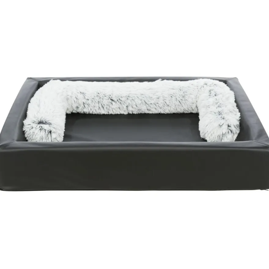 TRIXIE Vital Bett Remo, eckig, Kunstleder, schwarz | 90 x 70 cm