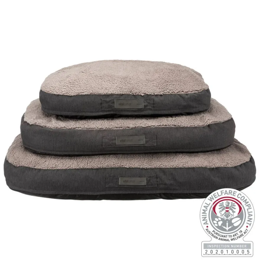TRIXIE Vital Kissen Bendson, oval, dunkelgrau/hellgrau | 80 x 55 cm