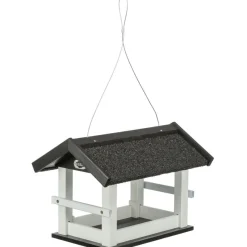 TRIXIE Vogelfutterhaus zum Aufhängen, schwarz/weiß | 36 × 25 × 25 cm