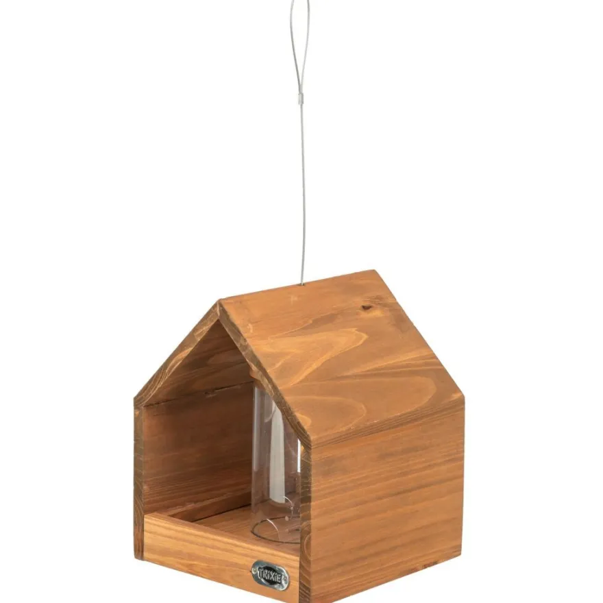 TRIXIE Vogelfutterhaus zum Aufhängen, braun | 20 × 24 × 20 cm