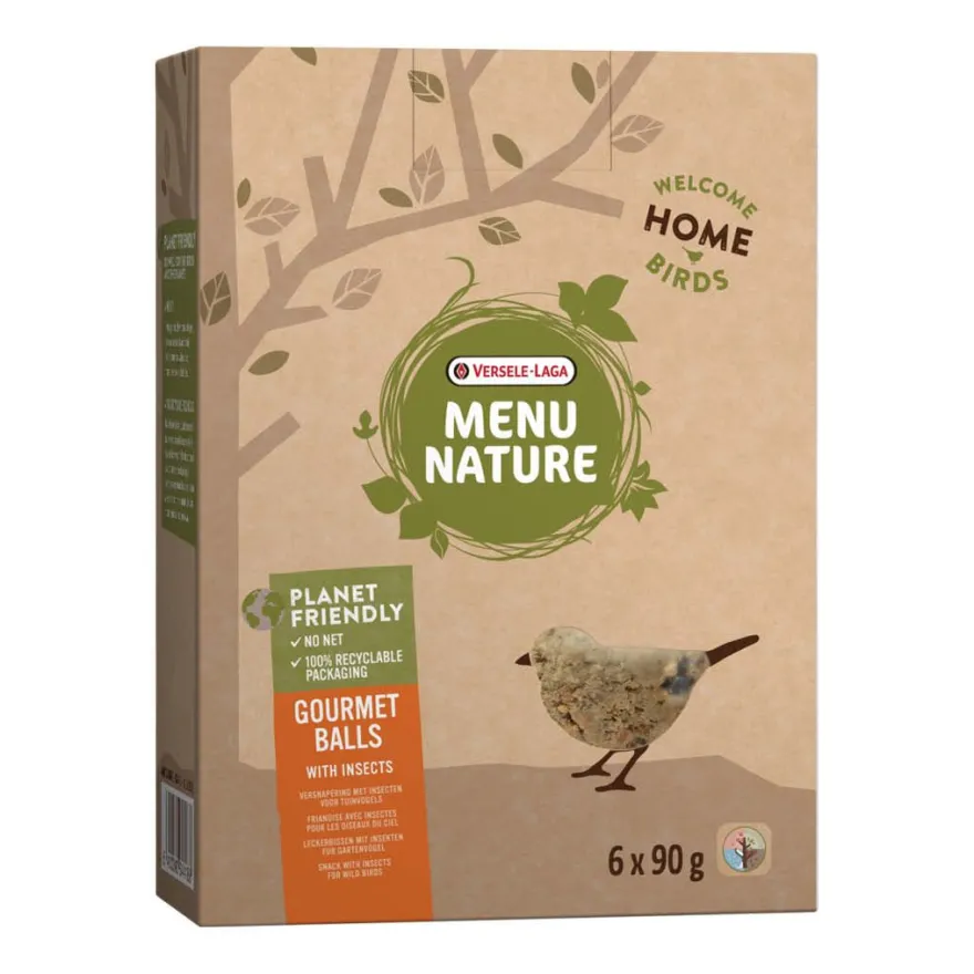 Versele Laga Menu Nature Meisenknödel mit Insekten ohne Netz (6 Stück) | 540 g