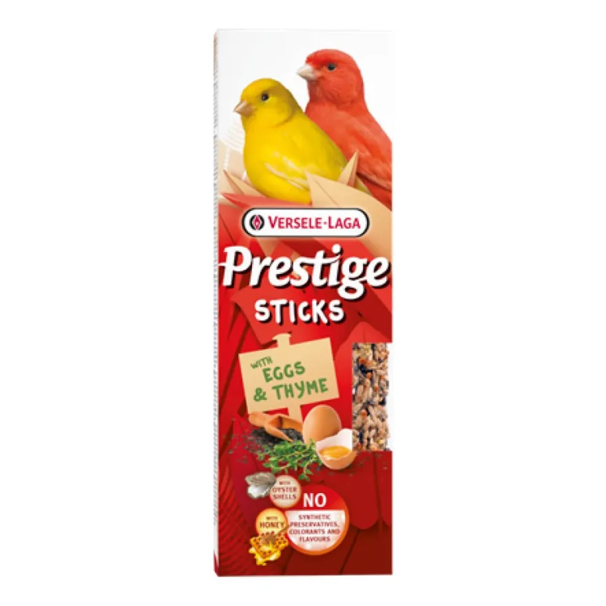 Versele Laga Prestige Sticks Kanarien mit Eiern & Thymian - 2 Stück | 60 g