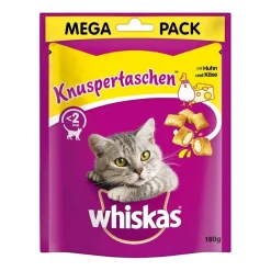 WHISKAS® KNUSPERTASCHEN™ Beutel mit Huhn und Käse | 180 g