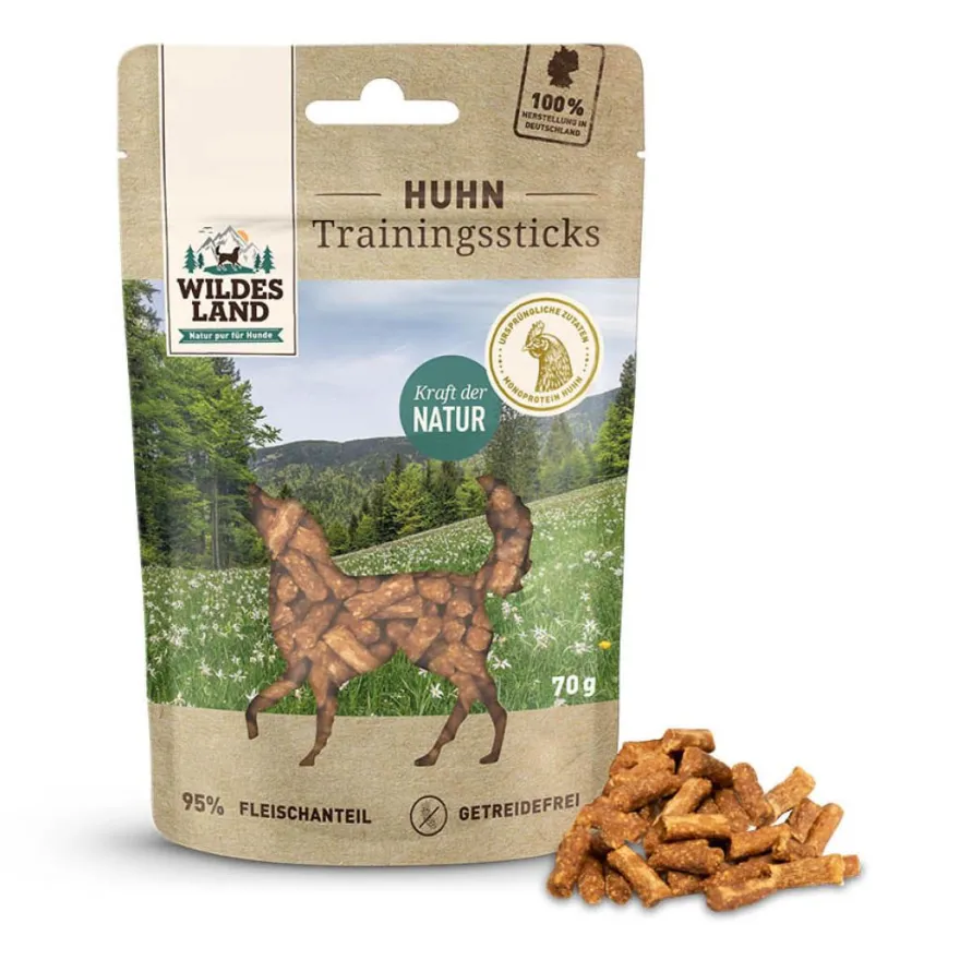 Wildes Land Trainingssticks - Huhn | 70 g