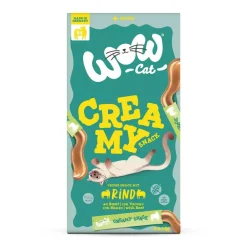 WOW Cat Creamy Snack mit Rind | 5 x 15 g