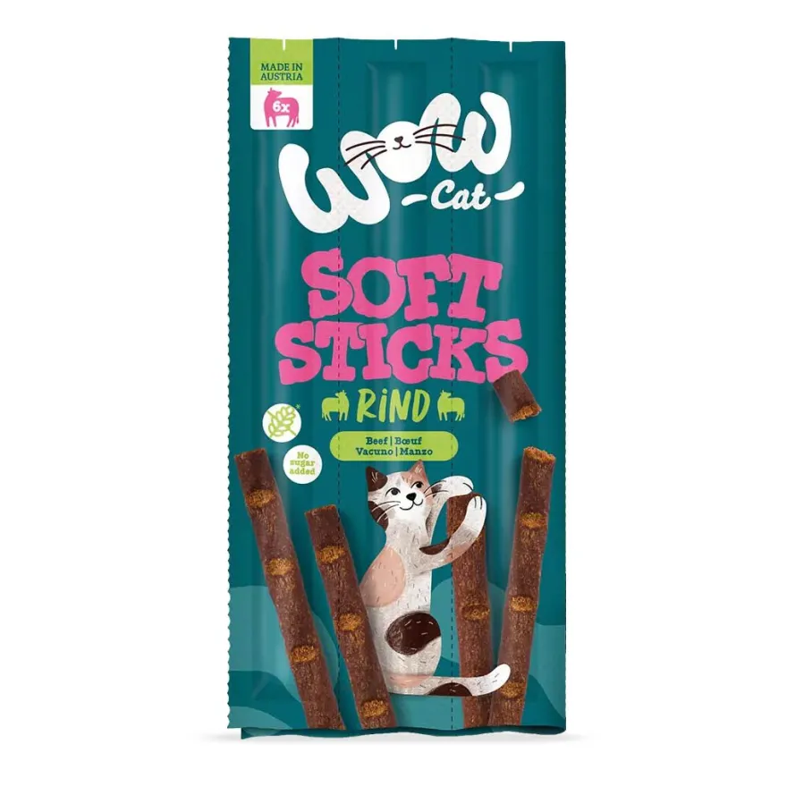 WOW Cat Soft Sticks Rind | 6 x 5 g