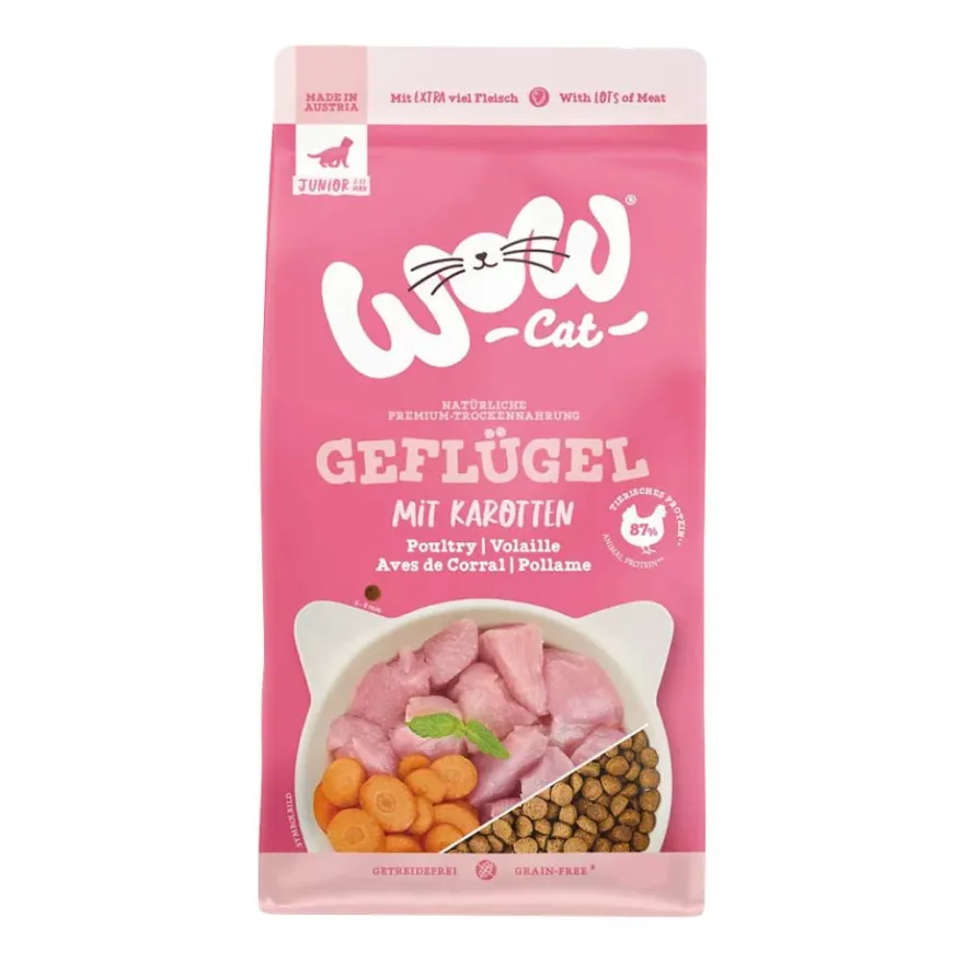 WOW Cat Trockenfutter Junior Geflügel | 325 g