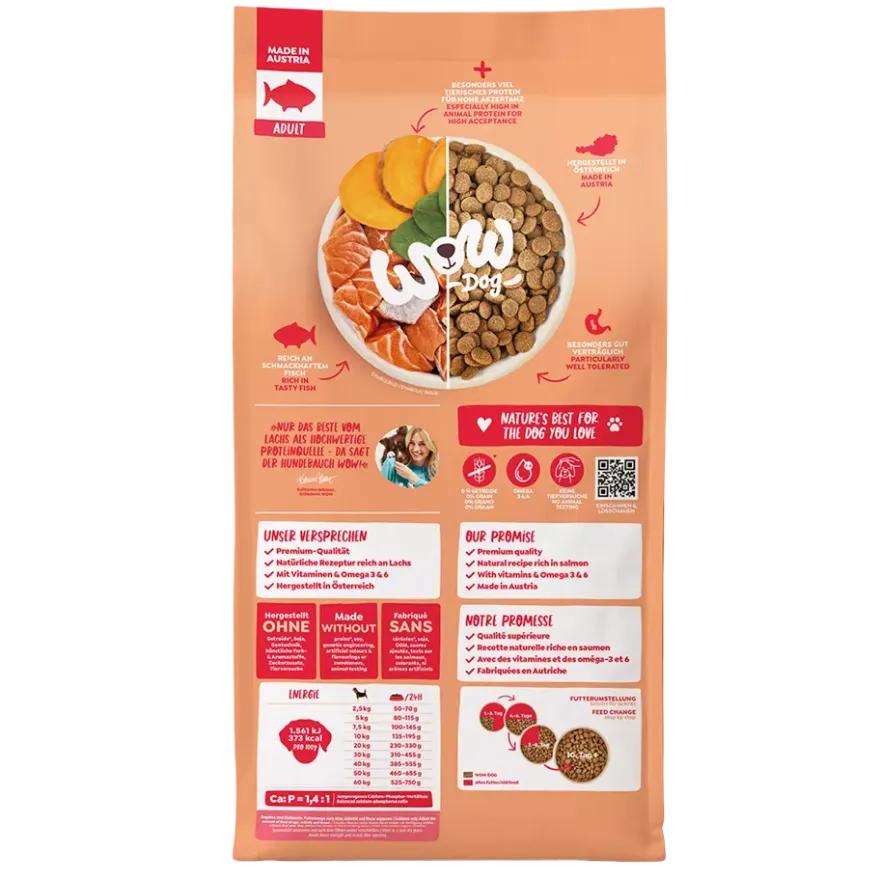 WOW DOG TROCKEN ADULT mit Lachs | 6 kg