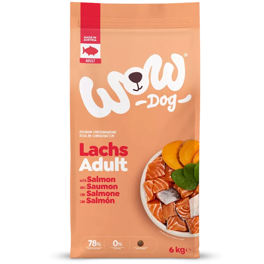 WOW DOG TROCKEN ADULT mit Lachs | 6 kg