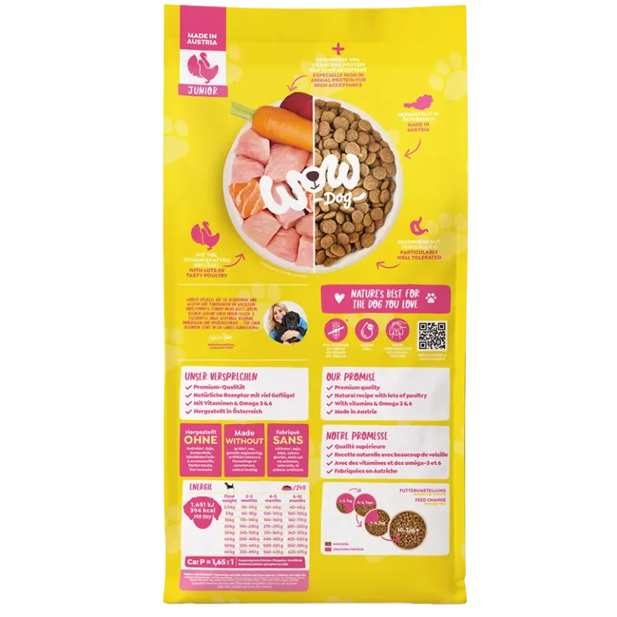 WOW DOG TROCKEN JUNIOR Geflügel | 6 kg