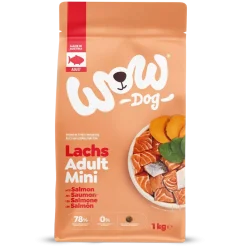 WOW DOG TROCKEN Minis ADULT mit Lachs | 1 kg