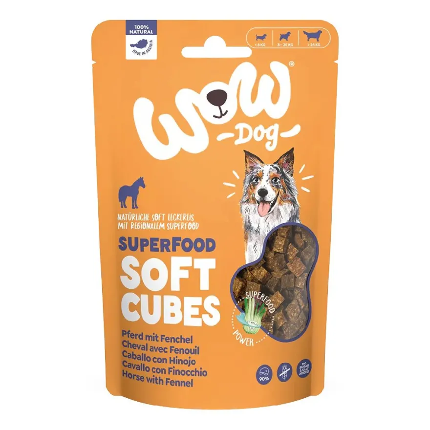 WOW SUPERFOOD Soft Cubes Pferd mit Fenchel | 150 g